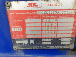 sdc extendable skeletal trailer tri axle 2007 221104