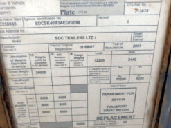 sdc extendable skeletal trailer tri axle 2007 221104
