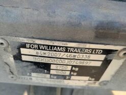 ifor williams plant trailer twin axle 2007 230605