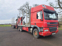 daf far cf85.460 v waggon & drag with crane and tri axle trailer rigid 6x2 manual 2011 250305