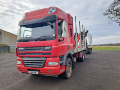 daf far cf85.460 v waggon & drag with crane and tri axle trailer rigid 6x2 manual 2011 250305